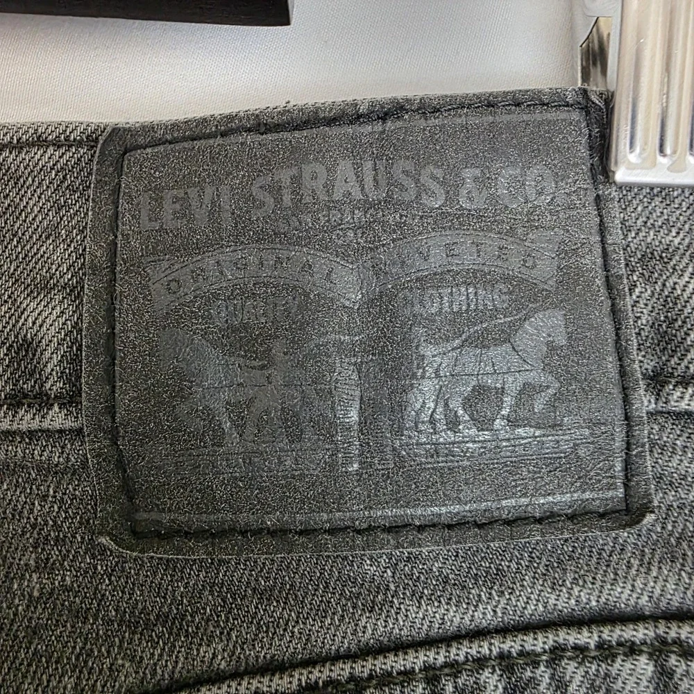 Levis‎ Jeans Womens 31 Gray Mile High Cropped Wide Leg High Rise Button Fly